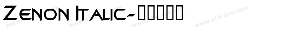 Zenon Italic字体转换